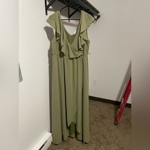 XXXL ruffle maxi dress from Baltic Born in Olive.